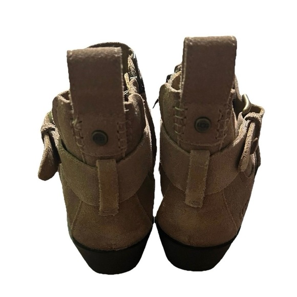 Women’s Ugg Brown Suede Ankle Boots Size 8.5 Winter Cold Weather